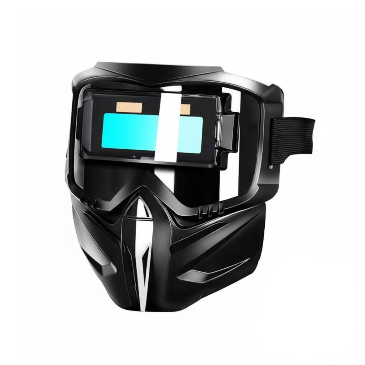 Heat-Insulating Auto Darkening Metalworking Mask Breathable Auto Darkening Metalworking Helmet /IR Protection Full Face Welder Mask Large View for Welders