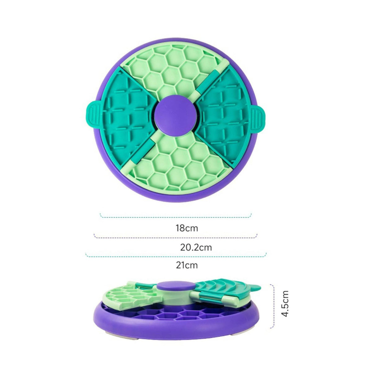 Slows Eating Interactive Dog Challenge Feeder Easy to Clean Interactive Challenge Feeder Long-Lasting Double Layer Slow Feed Bowl Non-Slip Base for Dogs, Cats, Training