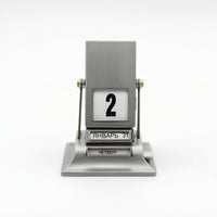 Freestanding Rotary Perpetual Desk Calendar Reusable Desktop Perpetual Calendar Weighted Ornament Daily for Professionals