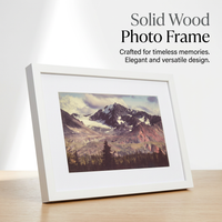 Solid Wood Picture Frame, European Classical Wood Grain Finish Photo Holder Desk Display, Wall Mounting
