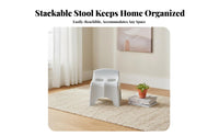 Portable Low Stool long-lasting Plastic Step Stool Stackable Design for Home, Bedroom
