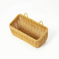 Hanging Wall Basket Sturdy Hanging Basket with Loops Boho for Kitchen
