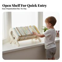 Space-Saving Front-Facing young child book display Child-Safe children's Tiered Desk Rack Sturdy Construction Desktop Shelf Cute Design for young children, Parents, Nursery School educators, Bay sill, Playroom, Classroom, Living Room