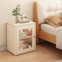 Cream aesthetic Single-Drawer Metal End Table Minimalist Design Multi-Drawer Metal Cabinet Sturdy long-lasting Nightstand Easy to Clean for Young Adults, Homeowners, Office Workers, Dorm Room