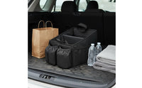Large Capacity Car Seat Storage Box Multiple Pockets Foldable Car Organizer with Handles Multipurpose Passenger Seat Storage Tote Sturdy and Long-Lasting for Families, Road Trippers, Commuters, Backseat
