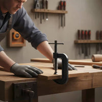 Thickened Body G-Clamp Long-Lasting Construction C-Clamp Easy to Use Clamping Tool Rustproof for Woodworkers, DIY Enthusiasts, Metalworkers, Assembly, Fabrication, Metal Joining