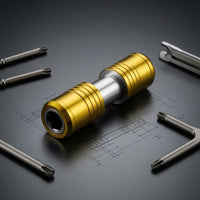 2 Pieces 54 Mm Long Double-Ended Adapter Metal Body Quick Conversion Adapter Ridged Grip Power Drill Socket Converter Machined Surface