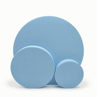 3 Pieces Cylindrical Display Risers Matte Round Photography Blocks Cosmetic Display Pedestals Minimalist Acrylic Cylinder