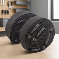 2 Pieces Looped Ends Wall Storage Strap Black Strapping Strap Organizer Flat Band
