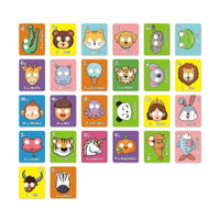 Animal Face Cover Flash Cards Interactive Animal Alphabet Cards Colorful Design Educational Toy for Preschoolers, Classroom, Home Study
