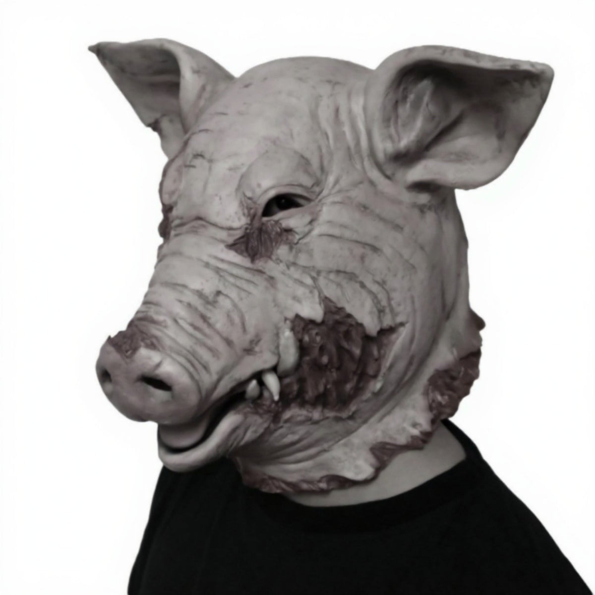 Realistic Details Scary Pig Clown Mask Long-Lasting Full Face Horror Pig Mask Breathable for Haunted House Actors, Cosplayers, Party Goers, Escape Rooms, Themed Parties, Stage Performances