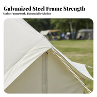 Waterproof Bell Tent Windproof Camping Equipment Sun-Blocking Protection Outdoor Shelter Thickened Material for Families, Glampers, Event Planners, Backyard, Family Parties, Mountainside Basecamp
