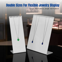 Acrylic Jewelry Display Stand, L-Shaped Necklace Holder with Rounded Corners, Jewelry Organizer for Necklaces, Bracelets