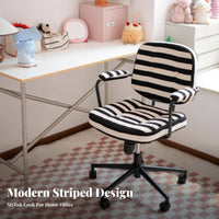 Height Adjustable Armless Lowrear Caster Chair Little Monster Design Office Furniture With Rolling Casters Home Seating Aesthetic for Students, Teens, Adults, Study Room, Bedroom, Small Spaces