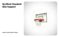 Orange Rim Indoor Outdoor Basketball Hoop White Net Wall-Mounted Basketball Hoop for Home Practice