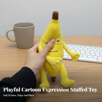 Sound-Making Singing Banana Stuffed Toy Cute Design Funny Banana Keychain Soft and Long-Lasting for Children, Teens, Backpack Decoration