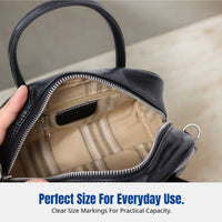 Genuine Leather Bowling Bag, Women's Pillow Bag, Minimalist Shoulder Crossbody, Soft Tanned Cowhide