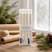 4 Pieces Flat Top White Pillar Candle Visible Wick Slim Pillar Candle 25.7 Cm Long