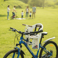 Padded Child Bike Seat with Guard Quick-Release Front Child Bike Seat High-Back Foldable for Toddlers, Kids, Parents, Family Rides, Commuting, Neighborhood Cruising
