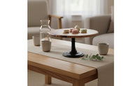 Wood Cake Stand Photogenic Design Cake Plate Pedestal Easy to Clean Dessert Cloche for Wedding, Afternoon Tea, Birthday Party
