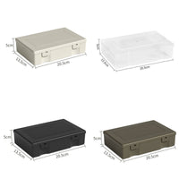 Mini Camping Tool Case Space-Saving Small Storage Box with Lid Secure Latch Portable Sundry Box for Journeyers, Outdoor Enthusiasts, Travel, Desktop