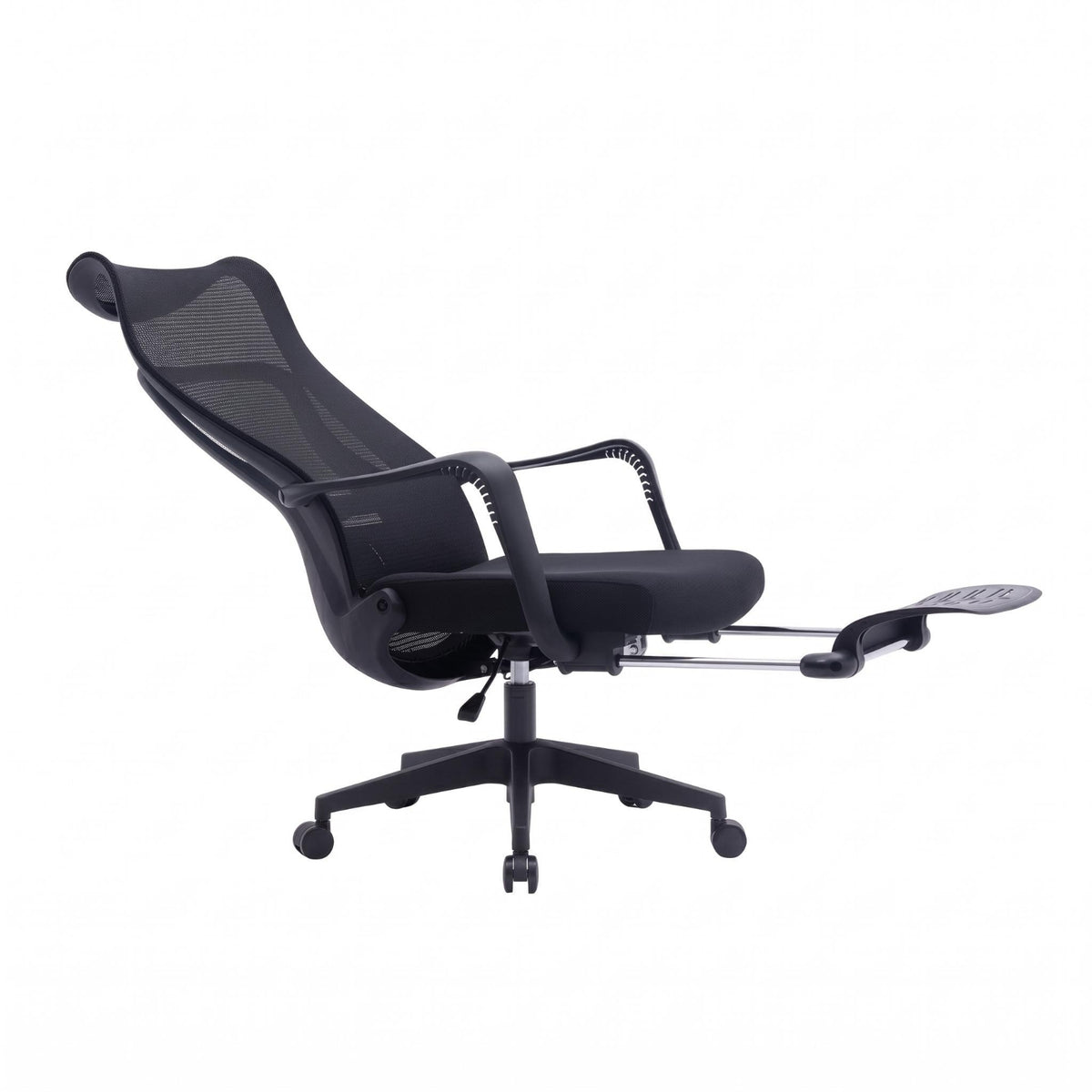 Reclining Office Chair Footrest Reclining Desk Chair Curved Armrests Furniture
