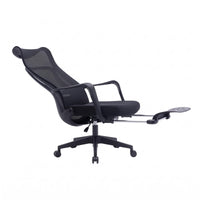 Reclining Office Chair Footrest Reclining Desk Chair Curved Armrests Furniture