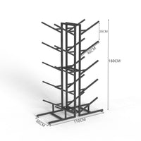 Space-Saving Balance Ball Storage Rack Large Capacity Half Balance Ball Storage Rack Sturdy Metal Frame Multi-Tier Equipment Stand Heavy-Duty for Mind-Body Studio Owners, Personal Trainers, Fitness Center