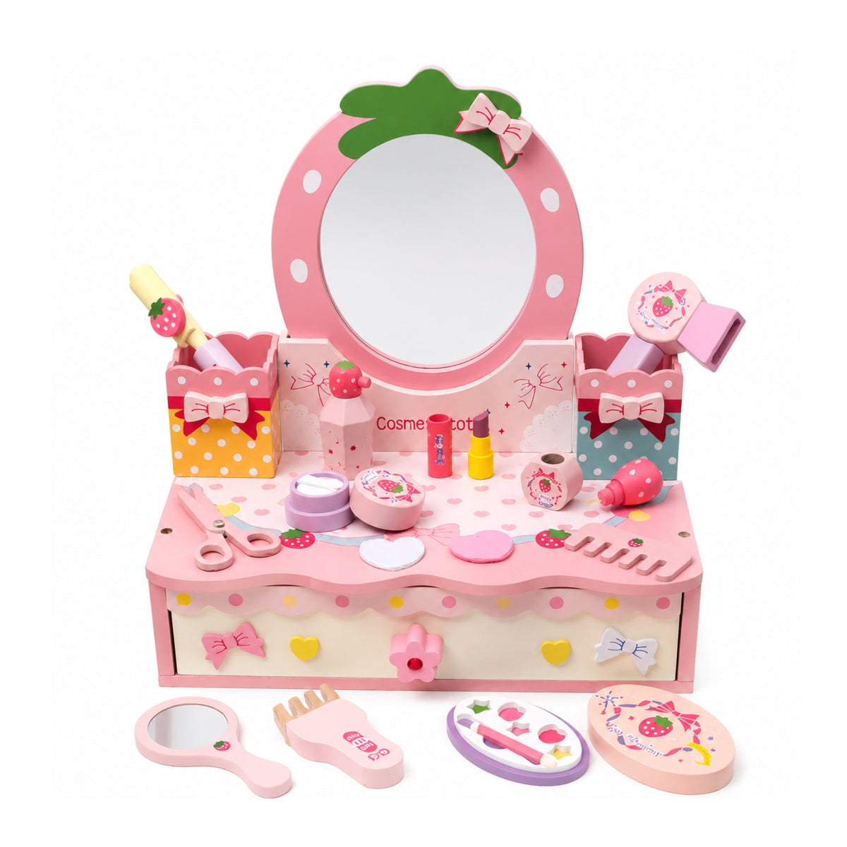 Pink Vanity Set with Accessories Girls Toy Makeup Vanity Princess Toddler for Toddlers