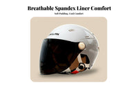 Retro Design Half Helmet 3C Certified Retro Design Helmet Four-Season Use for Women, Commuters, Street Riding, City Commuting