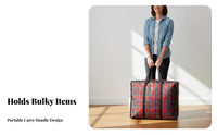 Oversized Large Moving Bag Waterproof Large Moving Bag Sturdy Duty Storage Tote with Handles Sturdy Woven Material Packing Tote
