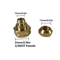 2 Pieces Watertight Micro-Irrigation Irrigation Hose Connector Threaded Micro-Irrigation Irrigation Adapter Corrosion-Resistant Brass Hose Fitting with Washer Easy to Install for Gardeners