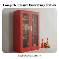 Mini Fire Station Cabinet Steel for Workers, Construction Site, Outdoor, Office
