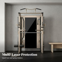 Multi-Functional Guided Machine Heavy-Duty Construction All in Single Guided Machine Effortless-Glide Pulleys Multifunctional Squat Rack