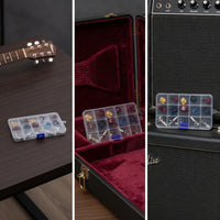 15 Pieces Guitar Finger Picks Stainless Steel Finger Picks with Storage Box Metal Plectrums for Guitarists, Live Performance