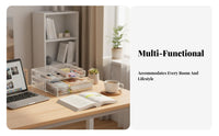 Multi-Compartment Organizer With Drawers Multi-Compartment Holder Transparent Design Space Saving for Collectors, Desk