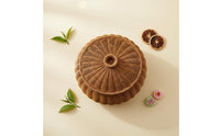 Decorative Imitation Rattan Pumpkin Basket Rustic Charm Woven Storage Basket with Lid Handwoven for Living Room, Coffee Table, Kitchen