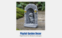 Handmade Door Simulation Figurine, Resin Stone Sculpture, Garden Decor, Miniature Scene Ornament