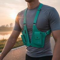 Underarm Harness Bag Adjustable Straps Chest Rig  Vest Pack for Cyclists, Runners, Outdoor, Sports, Biking