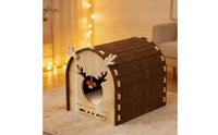 Cat Scratching Lounge Curved Cat Scratcher Bed Compact Pet Furniture for Kittens