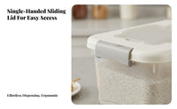 Moisture-Proof Rice Storage Container Safe Airtight Rice Container Transparent Body for Kitchen Countertop, Cabinet