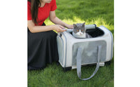 Cat Carrier Bag Breathable Mesh Foldable Pet Carrier 2 in 1 Design Outdoor Pet Crate