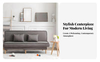 Foldable Fold-out Sleeper Two-in-Single-Use Convertible Furniture Space-Saving Futon Sofa Removable Cover for Renters, Apartment Dwellers, Students, Small Areas, Home Office