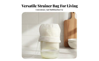 Fine Mesh Greek Yogurt Filter Drawstring Design Yogurt Strainer Bag Food-Grade Material for Health Enthusiasts, Cheese Making