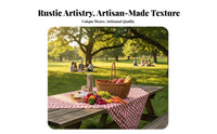 Portable Imitation Rattan Basket Multi-Purpose Fruit Picking Basket Multipurpose Wicker Design Shopping Tote Sturdy Handles for Picnickers, Homemakers, Supermarket, Outdoor, Gardening, Garden