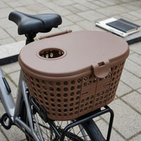Rear Scooter Basket Molded Plastic Scooter Storage Box Fitted Lid Perforated