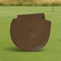Closure Golf Wood Headcover PU Leather Wood Head Cover Pebbled Texture Golf Club Head Cover Embossed Pattern