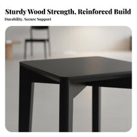 Nordic Design Stackable Square Stool Space-Saving Stackable Wooden Stool sturdy Construction Backless Seat Lightweight & Portable for Families, Homeowners, Office Workers, Dining Room, Kitchen, Entryway, Bedroom