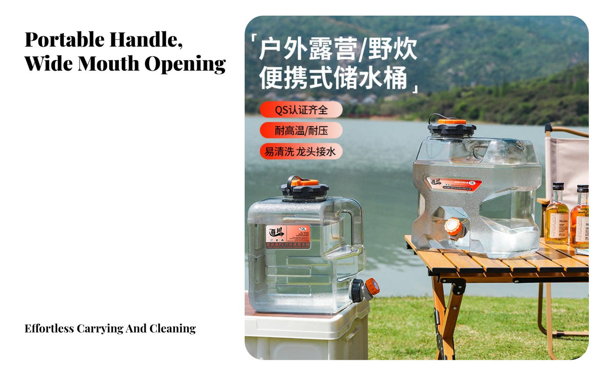 Food-Grade Material Large Water bottle with Spigot Thickened & Long-Lasting Large Capacity Water Container Leak-Proof for Campers