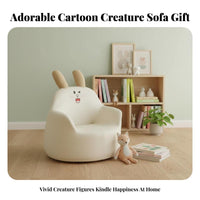 Cute Design creatureShaped Floor Sofa Giftable Kids' Furniture Great Birthday Gift Children's Armchair Soft and snug for Toddlers, Infants, Parents, Nursery, Playroom, Bedroom, perusing alcove
